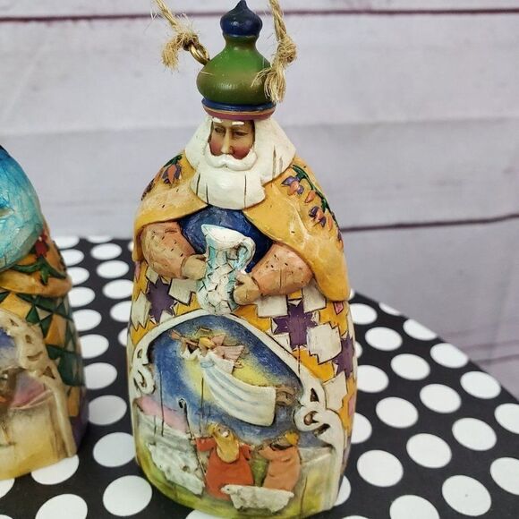 JIM SHORE Heartwood Creek 2004 3 WISE MEN Hanging ornaments Christmas - Picture 4 of 8